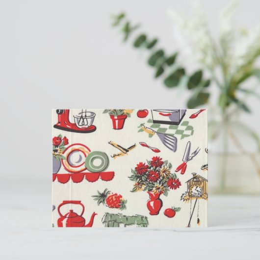 50年代のレトロのデザイン ポストカード (スタンド正面)