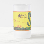 50年代のレトロの広告のスキーソーダTNノスタルジアを襲って下さい フロストグラスビールジョッキ (中央)