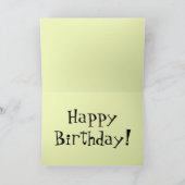 50年代のレトロの挨拶状 カード (内部)