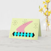 50年代のレトロの挨拶状 カード (黄色い花)