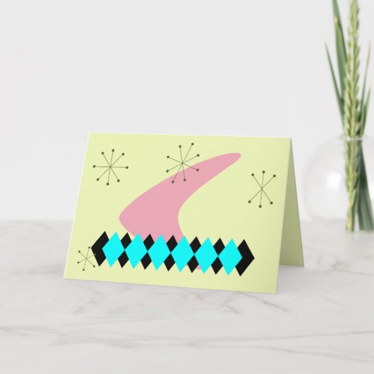 50年代のレトロの挨拶状 カード (正面)