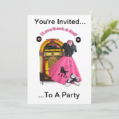 50年代のロック&転がパーティの招待状 招待状 (スタンド正面)