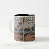 50年代のヴィンテージおもしろい漫画 |最高の漫画恋人の贈り物 ツートーンマグカップ (正面左)