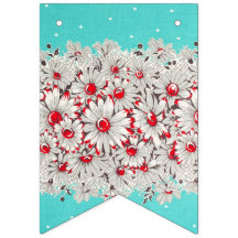 50年代のヴィンテージ縁どプリントデイジー