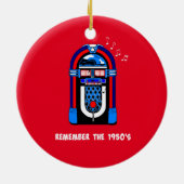 50年代のヴィンテージ・ジュークボックス セラミックオーナメント (裏面)