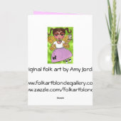 50年代の妖精及びプードルのスカート-挨拶状 カード (裏面)