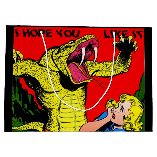 50年代の恐怖漫画はあなたのためのギフト希望それを好みます ラージペーパーバッグ (裏面)