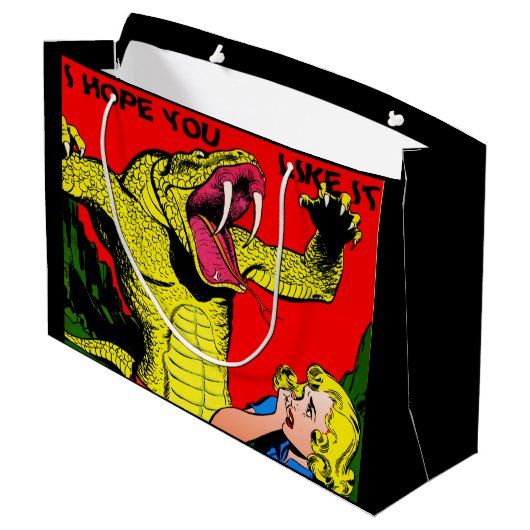 50年代の恐怖漫画はあなたのためのギフト希望それを好みます ラージペーパーバッグ (裏面アングル)