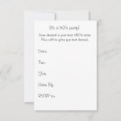 50年代の招待状 招待状 (裏面)