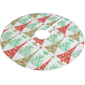 50年代の漫画のクリスマスツリーのスカート ブラッシュドポリエステルツリースカート (アングル)