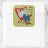 50年代の父の日ステッカー スクエアシール (バッグ)