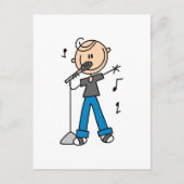 50年代の男性シンガースティックフィギュアtシャツとギフト ポストカード (正面)