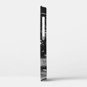 50年代の白黒グラフィック・コミックスタイルのゴス・パンクシンガー Case-Mate iPhoneケース (裏面 / 左)
