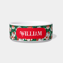 50年代の緑のビンテージクリスマスパターンに子猫