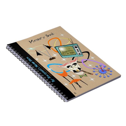 50年代の象徴的な画像パーソナライズされた- ノートブック (右側)