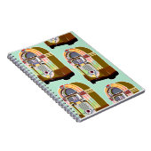 50年代ジュークボックスレトロミニジョイアートパターン ノートブック (右側)