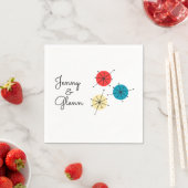 50年代スタイル結婚カクテル スタンダードカクテルナプキン (インサイチュ)