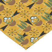 50年代スタイル |金ゴールドの観葉植物 |原子 ショートテーブルランナー (コーナー)