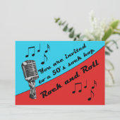 50年代ソックホップパーティーの招待状 招待状 (スタンド正面)