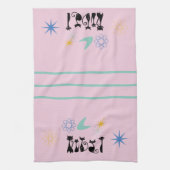 50年代モダン半ば黒猫の原爆 キッチンタオル (縦)