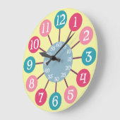 50年代レトロ原子スターバストミッドセンチュリーモダン ラージ壁時計 (傾斜)