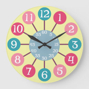 50年代レトロ原子スターバストミッドセンチュリーモダン ラージ壁時計