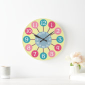 50年代レトロ原子スターバストミッドセンチュリーモダン ラージ壁時計 (ホーム)