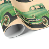 50年代緑のChevy ラッピングペーパー (ロールコーナー)