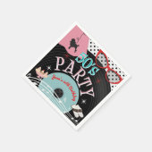 50年代1950年代レコードテーマ誕生会カスタム スタンダードカクテルナプキン (角)