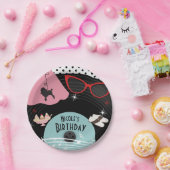 50年代1950年代レコードテーマ誕生会カスタム ペーパープレート (パーティー)