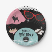 50年代1950年代レコードテーマ誕生会カスタム ペーパープレート (正面)