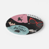 50年代1950年代レコードテーマ誕生会カスタム ペーパープレート (アングル)