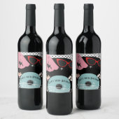 50年代1950年代レコードテーマ誕生日パーティワインラベル ワインラベル (ボトル)