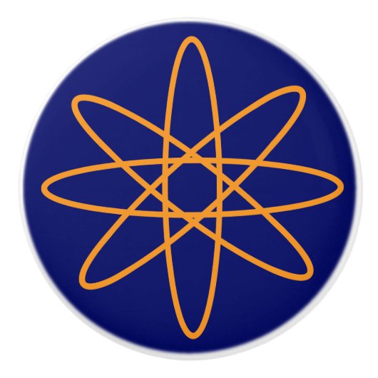 50年代 – オレンジの原子 セラミックノブ (正面)