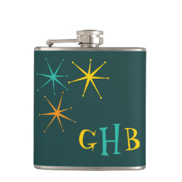 50年代 – 原子と星のお尻フラスコ フラスク