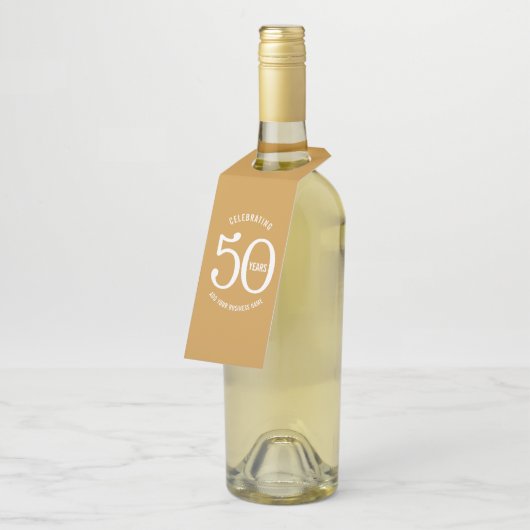 50年企業の記念パーティー ボトルネックタグ (アングル)