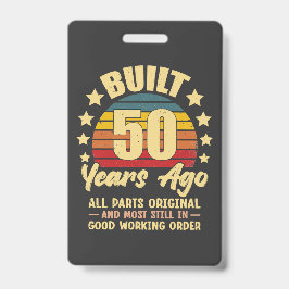50年前から全ての部品がオリジナルの50歳誕生日 バッジ