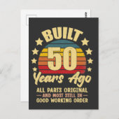 50年前に作られた 全ての部品がオリジナル 50歳の誕生日 ポストカード (正面/裏面)