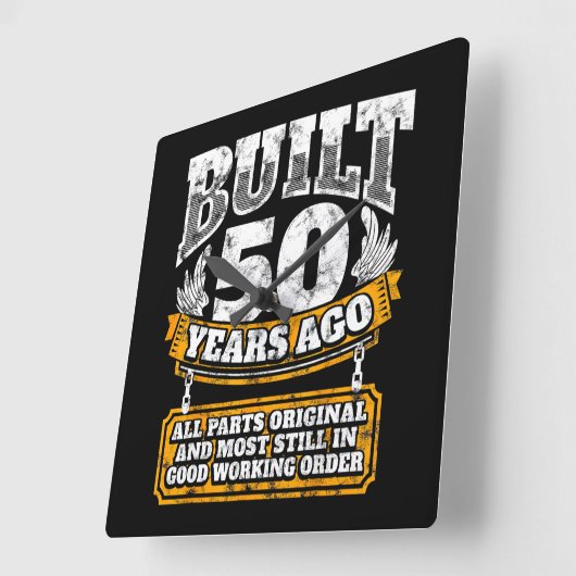 50年前に建てられたすべての部品オリジナルはまだ良い スクエア壁時計 (傾斜)