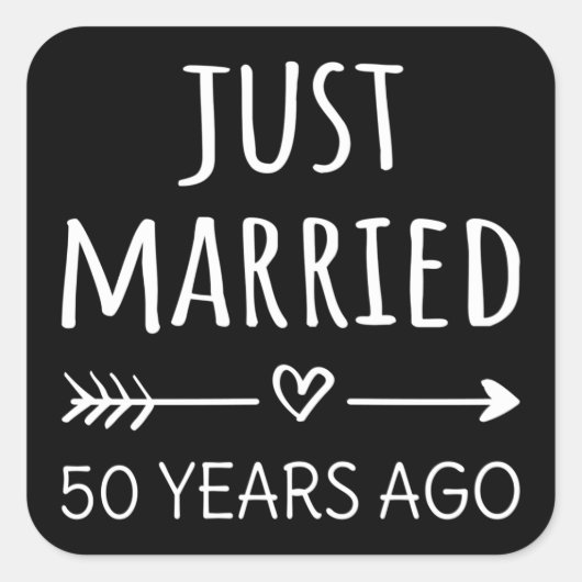 50年前に結婚しました スクエアシール (正面)