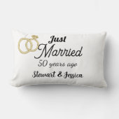 50年前に結婚しました 結婚記念日 ランバークッション (正面)