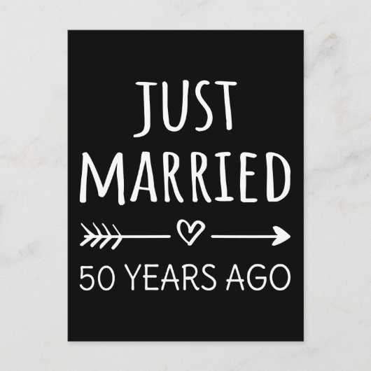 50年前に結婚しました I ポストカード (正面)