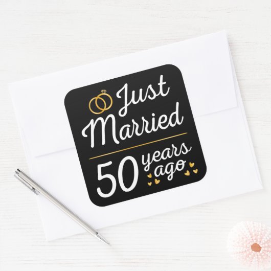 50年前に結婚しました II スクエアシール (封筒)