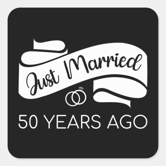 50年前に結婚しました V スクエアシール (正面)
