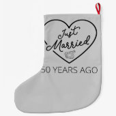 50年前に結婚しましたIII ラージクリスマスストッキング (裏面)