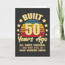 50年前に製造された オリジナルパーツで50歳の誕生日をお祝い カード