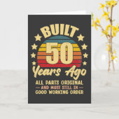 50年前に製造された オリジナルパーツで50歳の誕生日をお祝い カード (黄色い花)