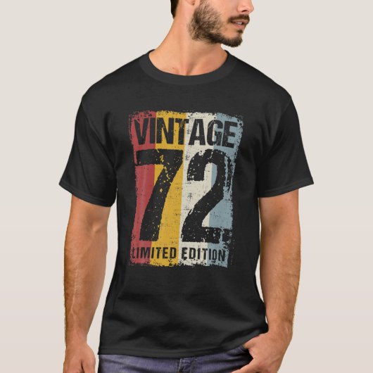 50年前のヴィンテージ1972年50回目の誕生日勲章 Tシャツ (正面)