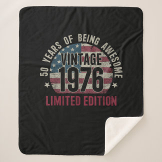 50年前のヴィンテージ 1976年 50歳の誕生日限定品 シェルパブランケット
