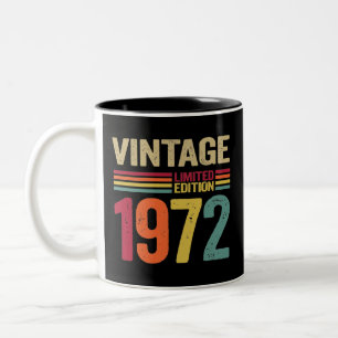 50年前の贈答品ヴィンテージ1972年70回目の誕生日贈答品 ツートーンマグカップ